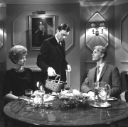 Der Diener (1963): Dirk Bogarde (Mitte), James Fox (rechts)